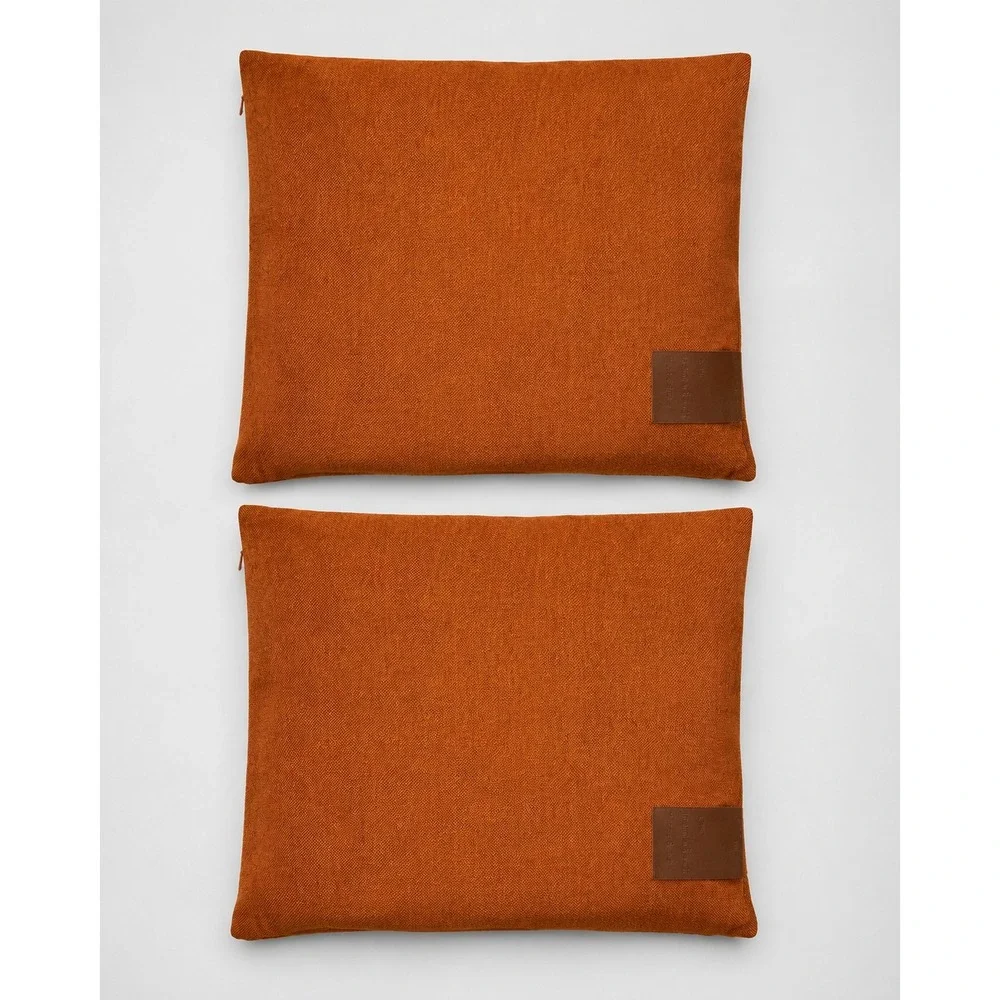 Deconovo Set of 2 Pumpkin Orange Pillow Covers 22 in x 22 in Hidden Zipper